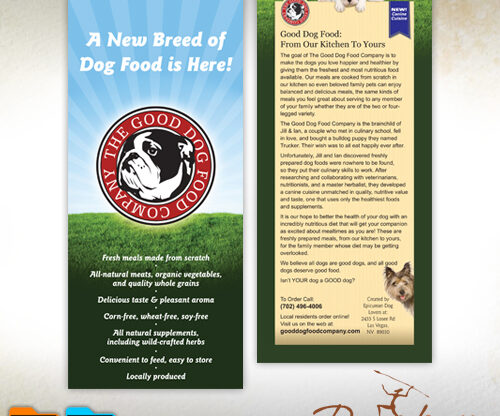 Good Dog Food Company Rack Card