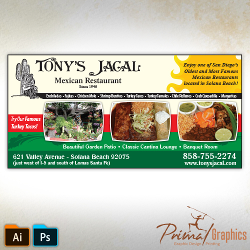 Tony’s Jacal Ad Design